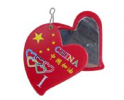 中國(guó)加油心形旋轉(zhuǎn)掛件鏡